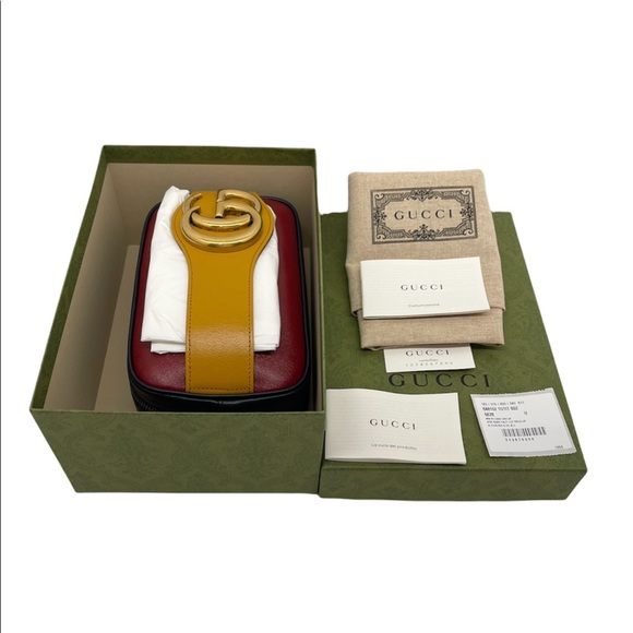 Gucci GG Marmont Cosmetic Case New Sakai Dahlia Pouch Clutch Wristlet - Picture 6 of 16